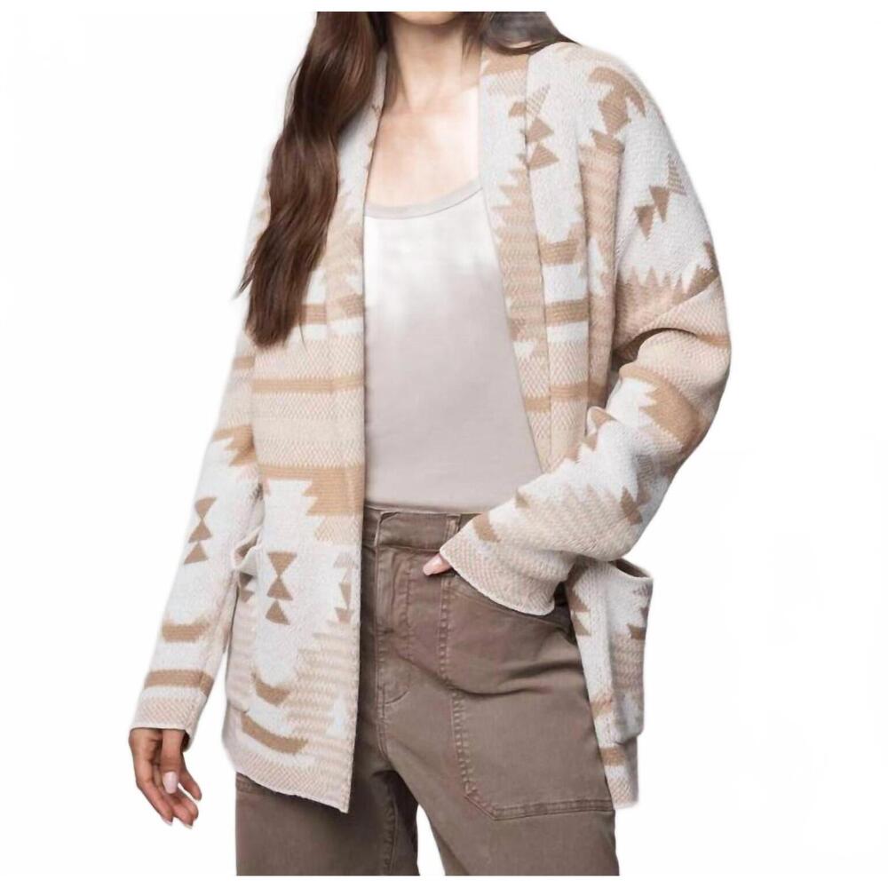 NEW SPLENDID cierra aztec cardigan in burnt orange aztec
